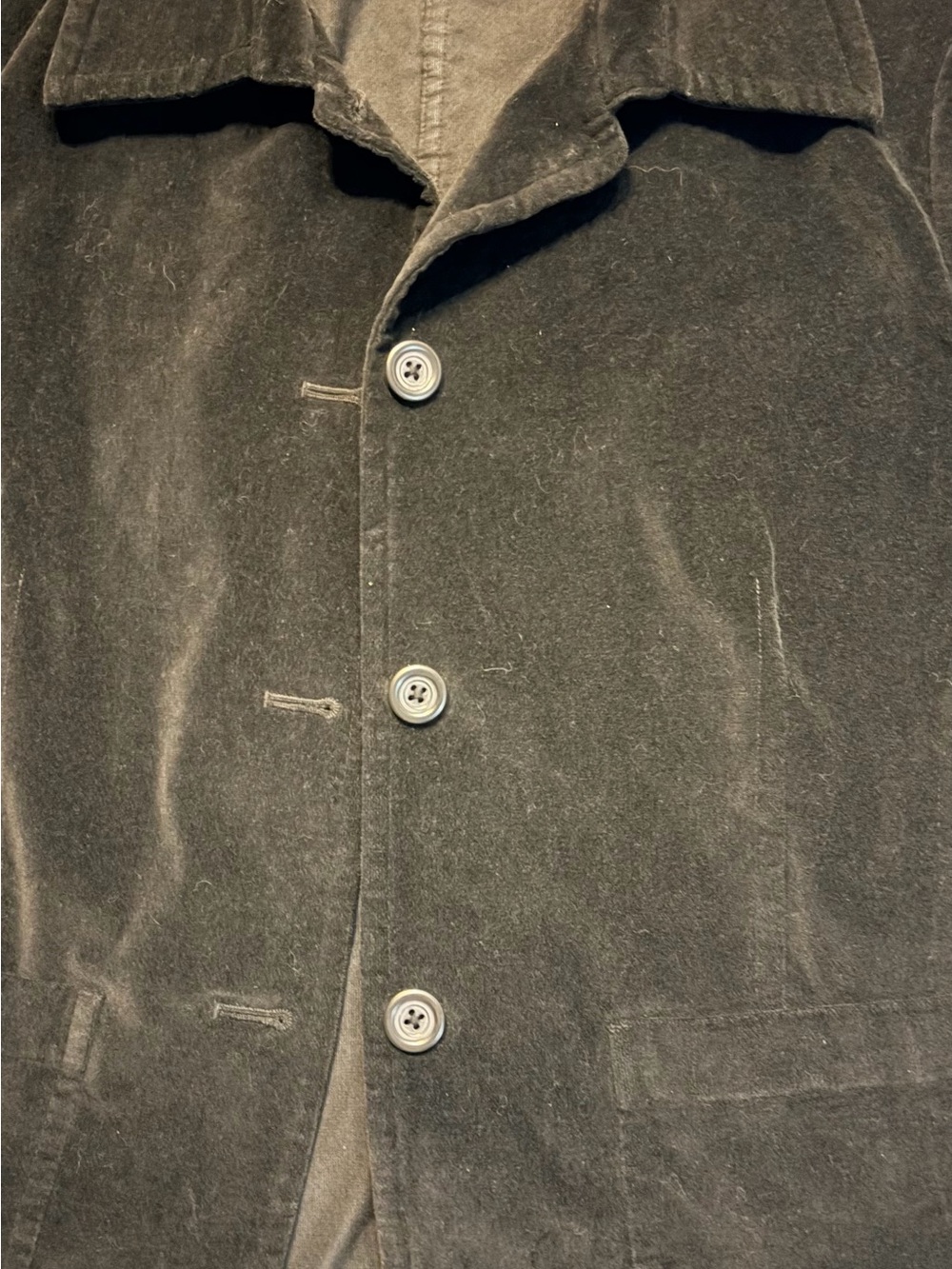 Vintage Talbots Black Velvet Button-Front Jacket